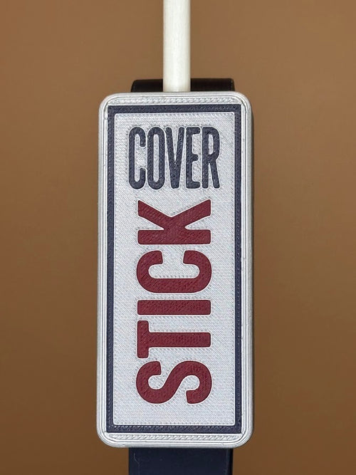 CoverStick blue and silver colorway golf headcover holder